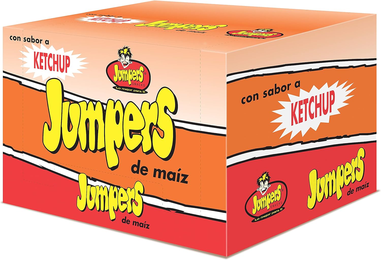 JUMPERS Ketchup - 24 paquetes de 42 Gramos - Gusanitos Jumpers Sabor Ketchup