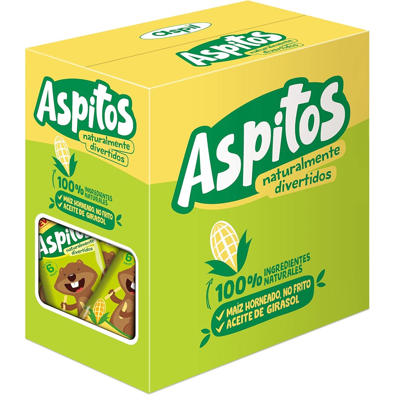 Aspitos Natural | Caja de 75 unidades | Snack de maíz horneado sin Gluten