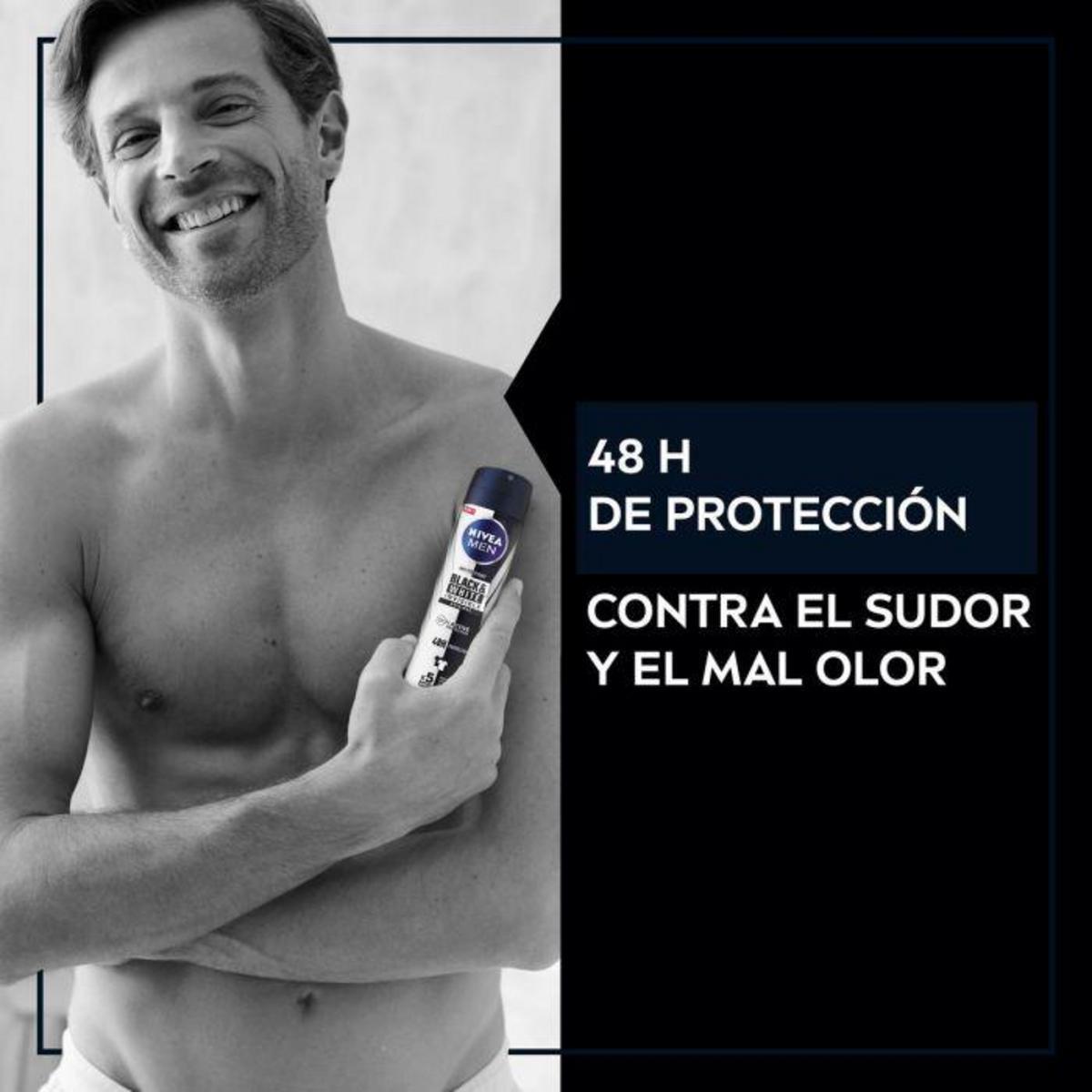 NIVEA MEN Pack ahorro - Black & White Invisible Original Spray Desodorante para hombre 200ml x 6 unidades