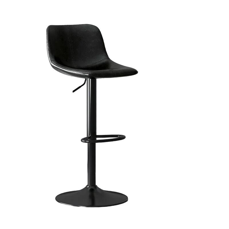 1 cadeira giratória de bar alta ajustável, bANCO de assento nórdico moderno, elevador de mesa frontal com banco alto, encosto moderno, cadeira de bar com pernas de metal estilo nórdico, cadeiras de jantar com perna preta