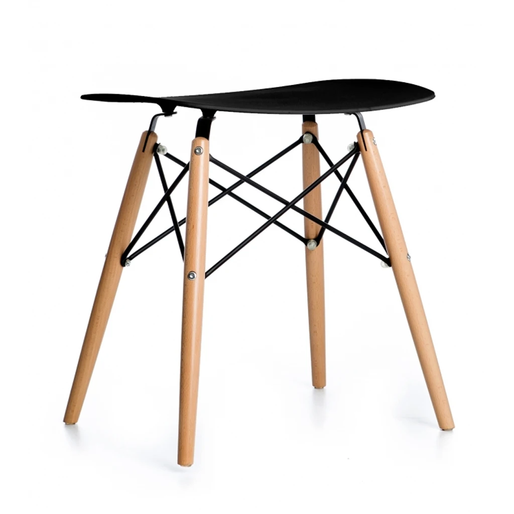 ORION91 NERO Sgabello basso nordico (46x34x43 cm) Bar Hospitality Pub Ristorante Sala da pranzo Ufficio Soggiorno Teleworking Cucina - SpazioLuzio