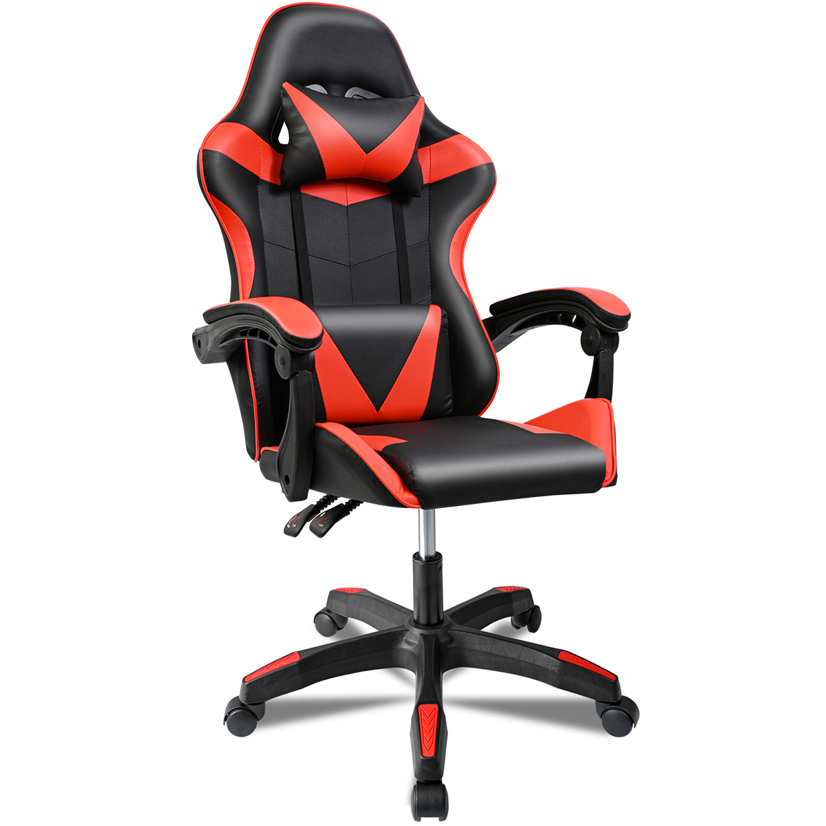 T-Lovendo - Silla Gaming con Cojín Lumbar y Cervical, Ergonómica, Regulable en Altura y Reclinable