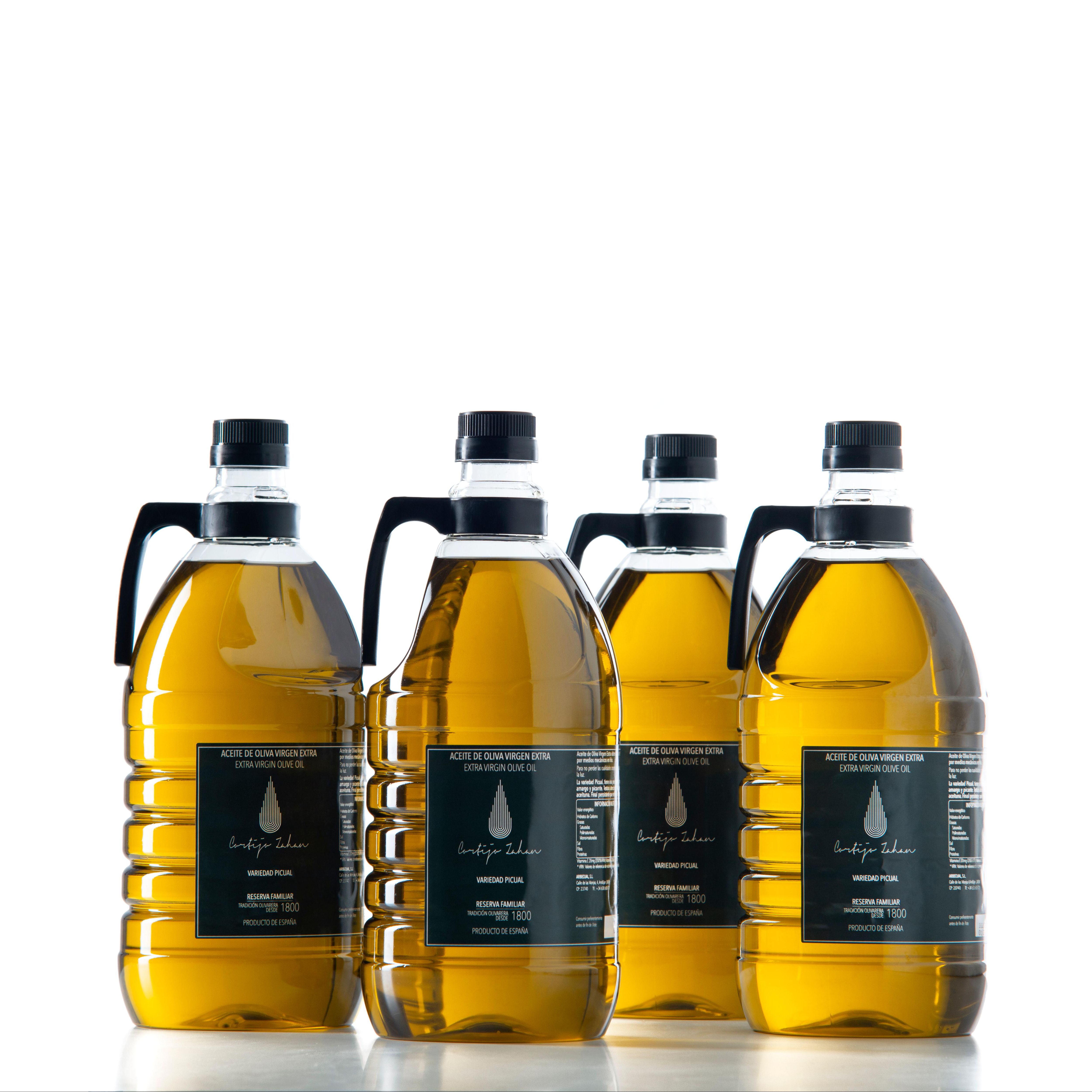 Cortijo Zahan - Aceite de Oliva Virgen Extra - Variedad Picual - 2L - Calidad Superior - Procedimientos Mecánicos