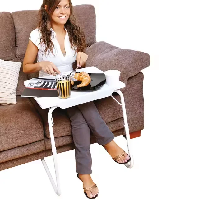 Tavolino pieghevole portatile regolabile multifunzione, dimensioni: 42x31 cm, tavolo pieghevole multiuso, per camera, soggiorno, sala da pranzo, ufficio.
