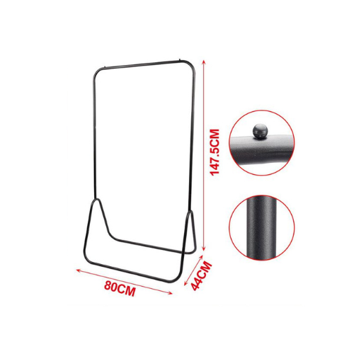 Perchero de Pie/ Tendedero de metal, fácil montaje en blanco y negro