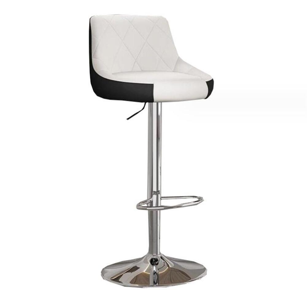 Silla giratoria de Bar alta ajustable, TABURETE asiento nórdico moderno, elevador de escritorio frontal con taburete alto, respaldo de moda, silla de Bar con patas de Metal de estilo nordic,sillas de comedor PU