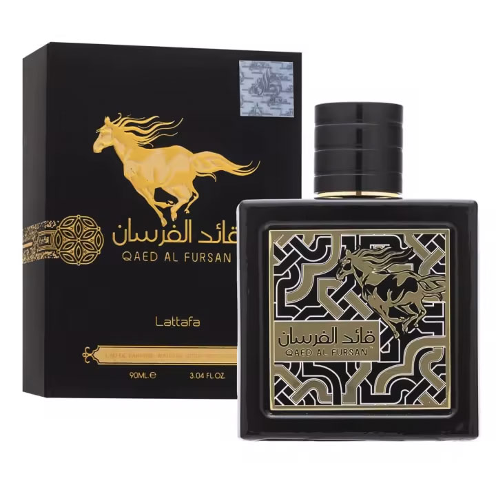 Lattafa Qaed Al Fursan Eau de Parfum 90 ml – Perfume árabe Dubai elegante y duradero para hombre