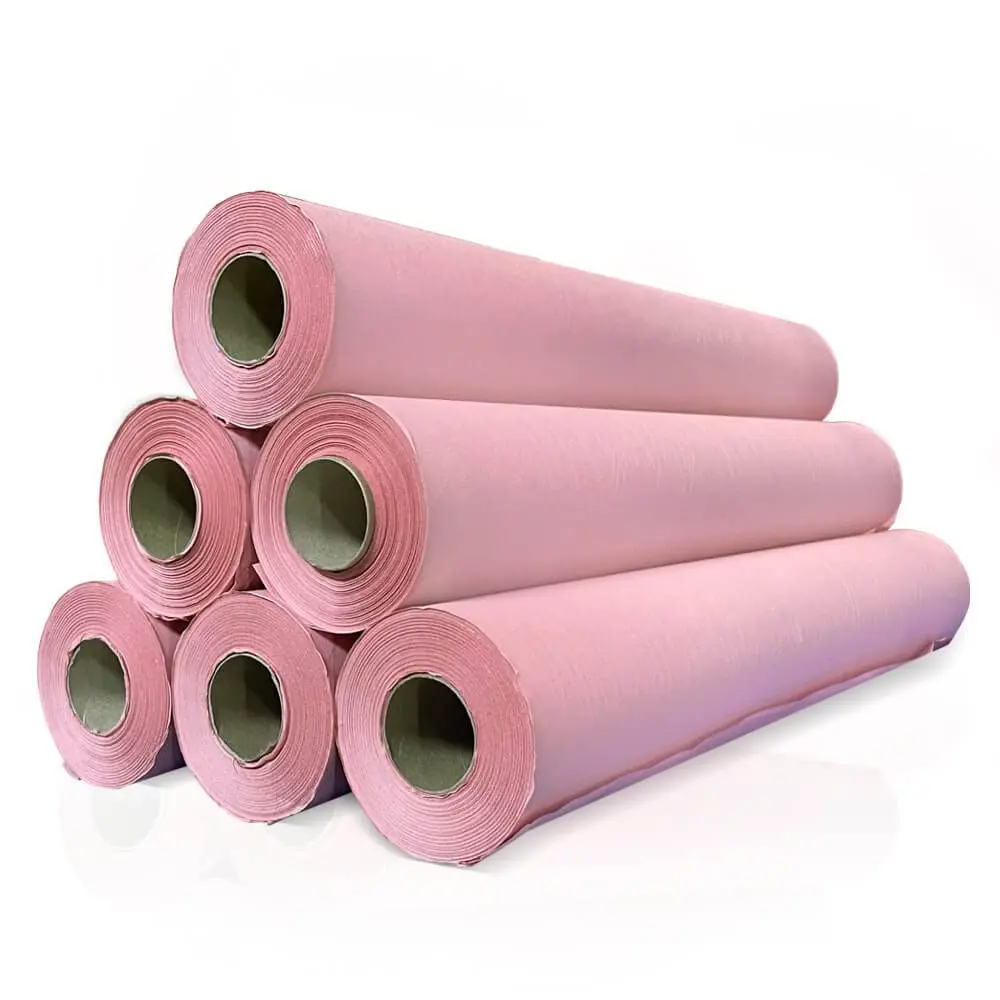 PILBELLES 6 rotoli di carta per barella 0,59x60m |   Colore rosa senza pretagliato