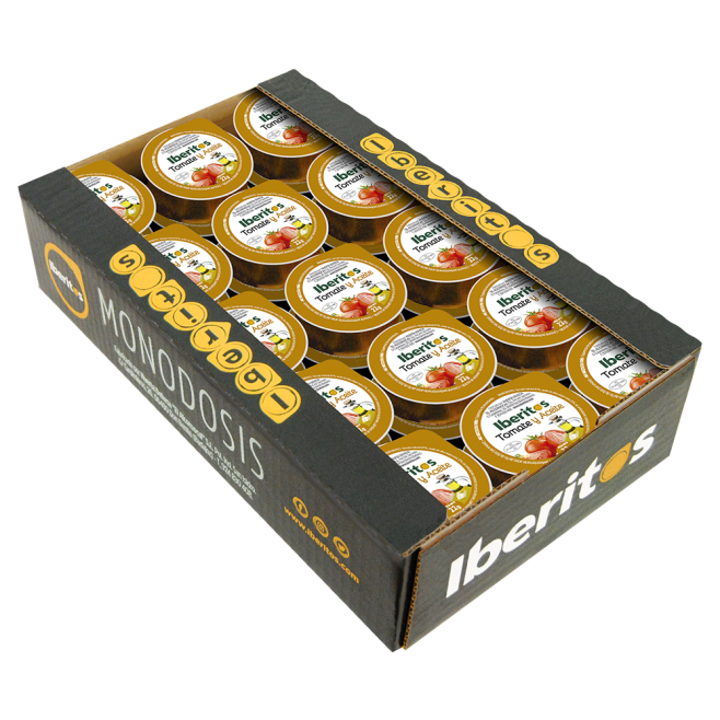 IBERITOS Aceite, tomate y ajo en monodosis - Pack 45uds de 22grs