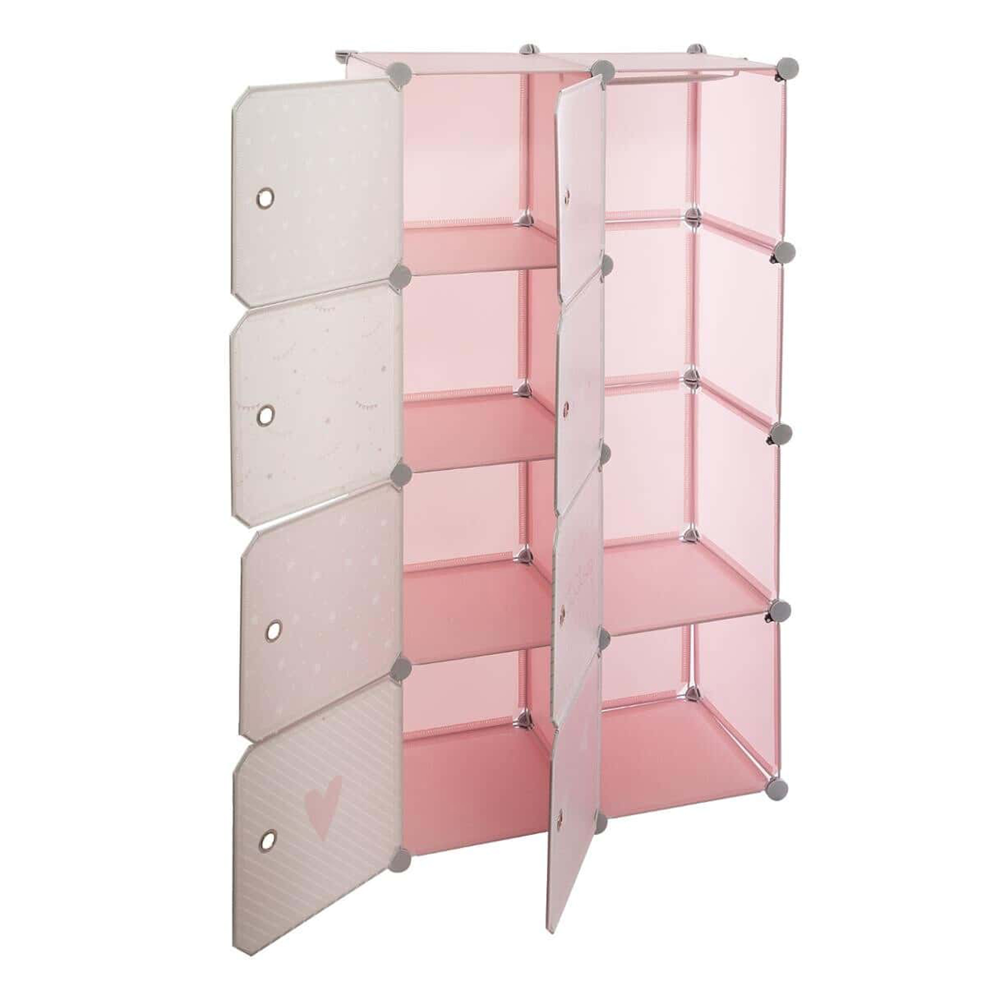 Atmosphera Taquillas de Almacenamiento Infantil Rosa | 8 Huecos con Puertas