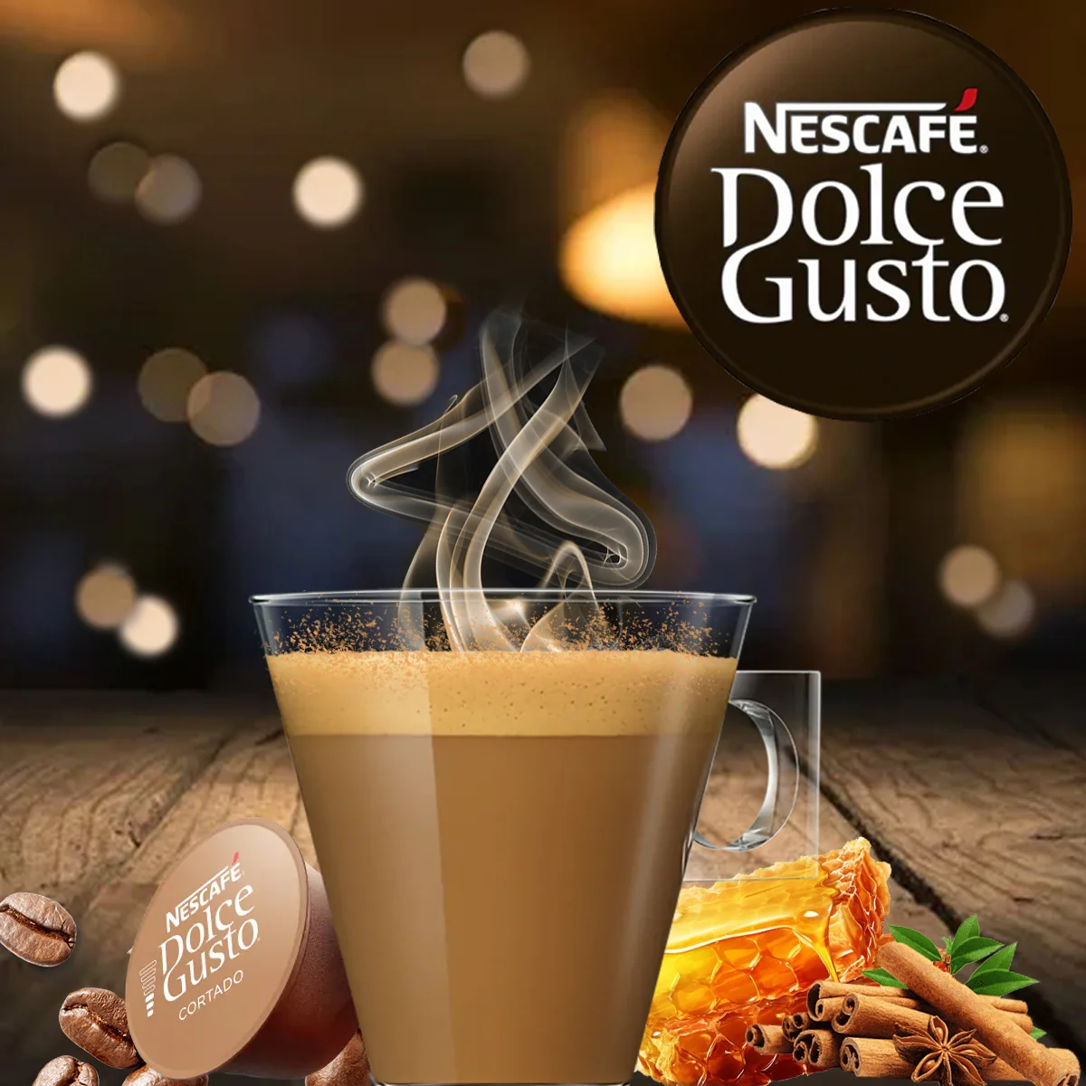 Dolce Gusto - Pack Especial Cortado (144 Unidades) | Un Café Tostado y Potente con un Toque de Leche, Equilibrando Intensidad y Suavidad. Ideal para los que Buscan un Café con Carácter