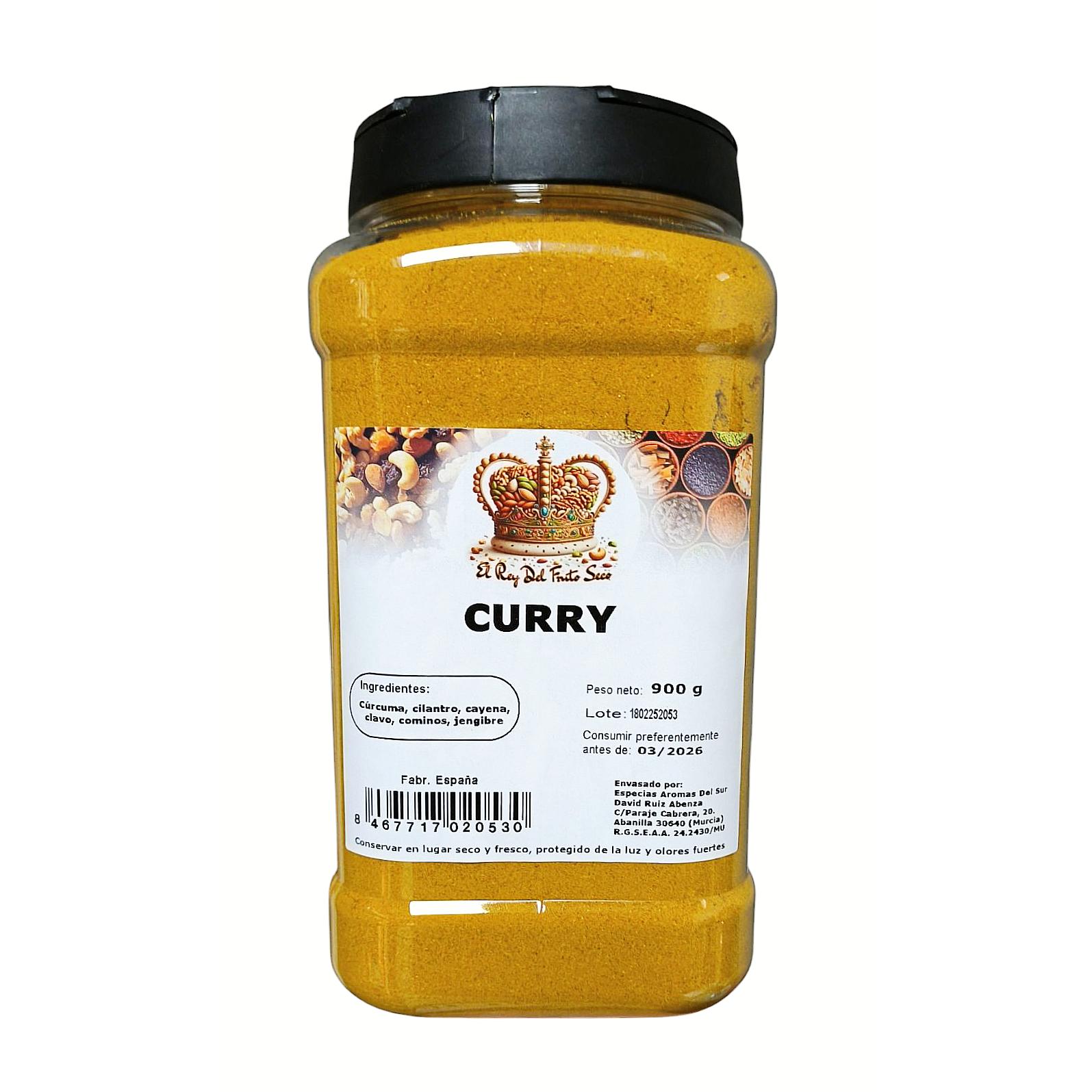 Curry en Especia 900 gr - Curry Molido - Especias Culinarias de la India - El Rey del Fruto Seco