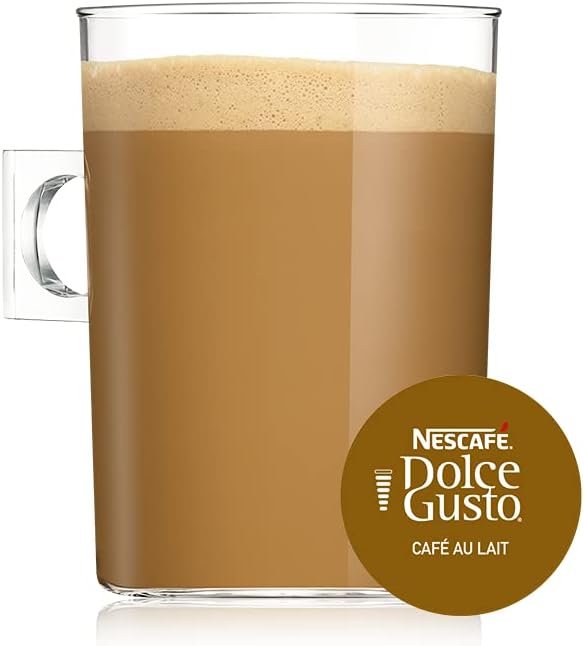 Nescafé Dolce Gusto Café con Leche, Pack de 3 x 16 Cápsulas - Total: 48 Cápsulas de Café