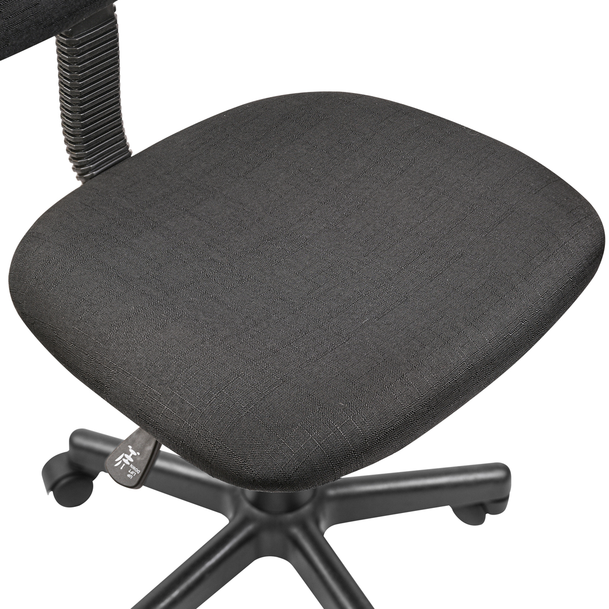 Cadeira de escritório T-LoVendo sem braços com apoio lombar, ergonómica, giratória ajustável para secretária de escritório, preta