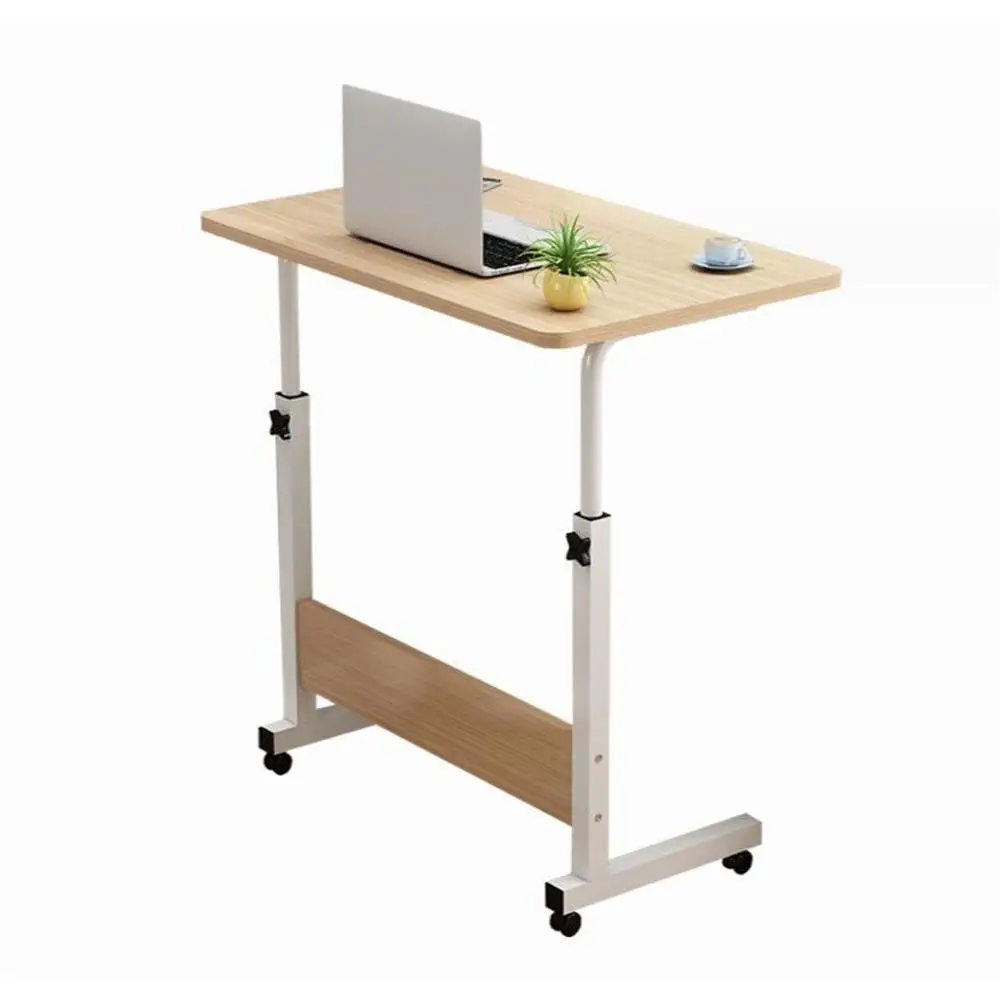 Il tavolo girevole portatile regolabile per computer desktop per letto PC può essere sollevato scrivania con ruota, tavolino manuale per divano