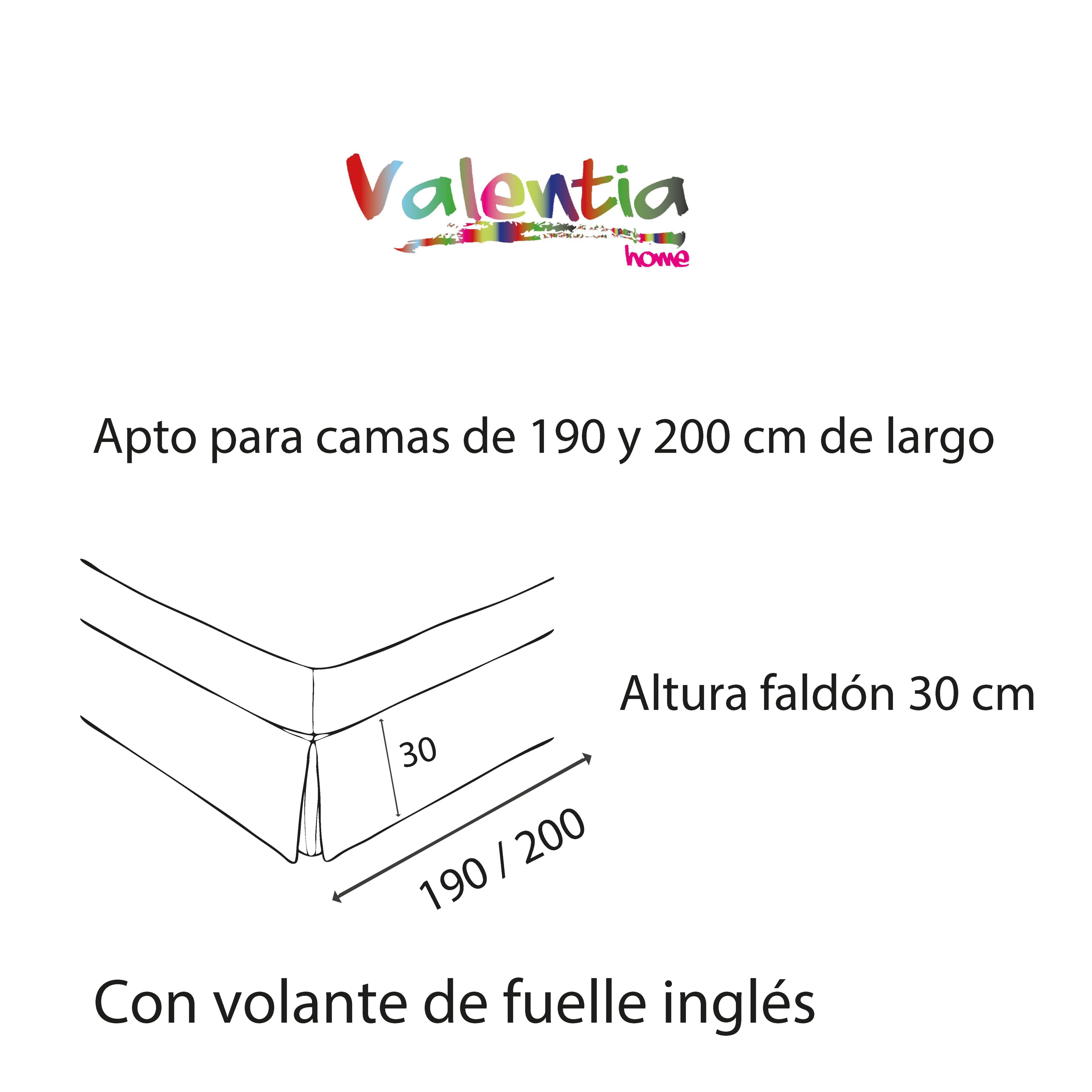 VALENTIA HOME Cubre Canapé Liso Valentia Home | Cama 80-200 | Varios Colores | Protector Colchón