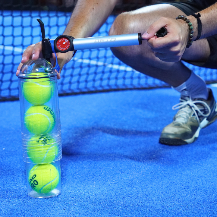 Pressurizador de bolas de cristal TubeX4 (sem bomba de ar incluída) - para ténis e Padel TubePlus