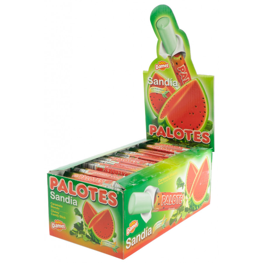 Palotes Sandia Damel - Caja 200 Unid. - Palotes Sabor a Sandia - Palotes Sin Gluten y Sin Lactosa