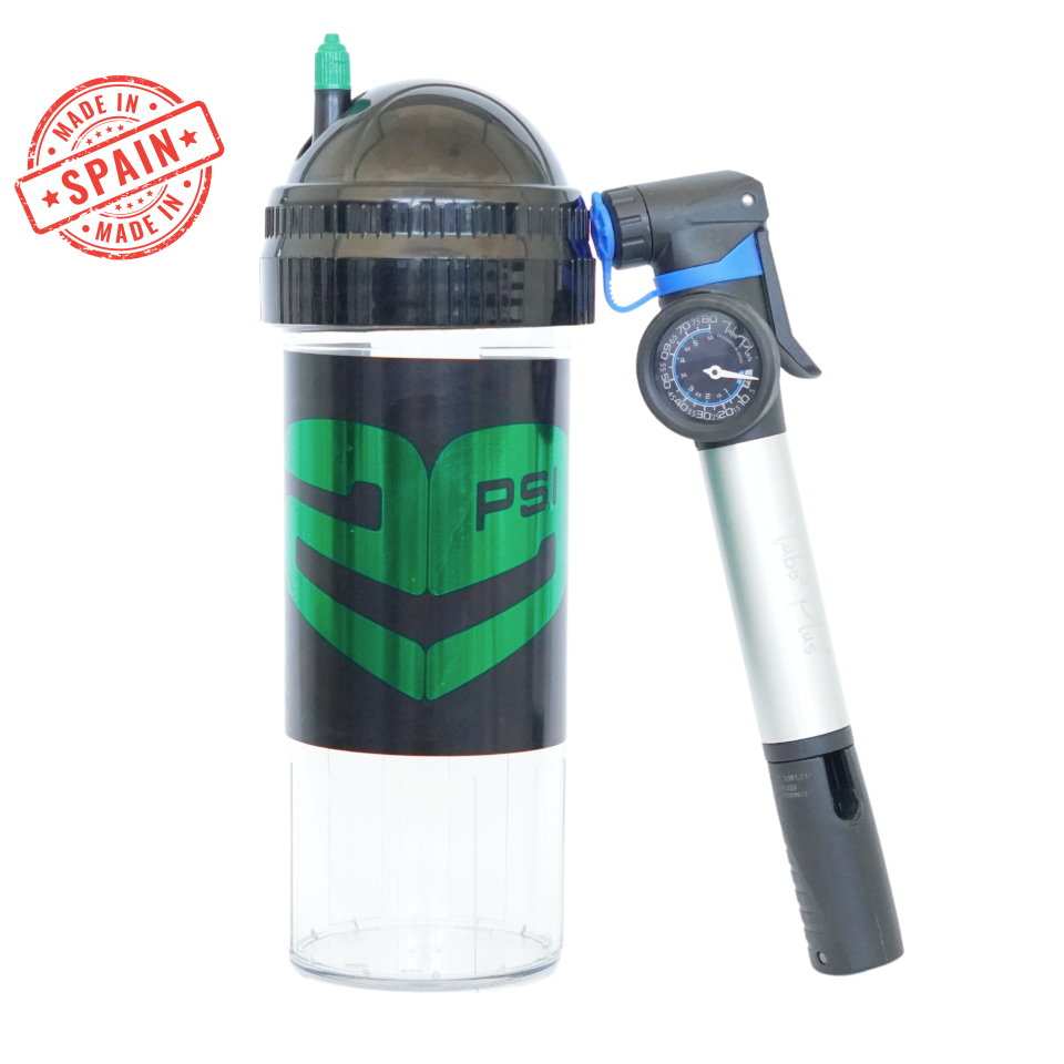 Presurizador de Pelotas de Tenis y Padel TuboPlus 29PSI X3-e + Bomba de aire 22cm  Recupera la Presión Original de las Pelotas  Tecnología de Última Generación  Capacidad para 3 Pelotas