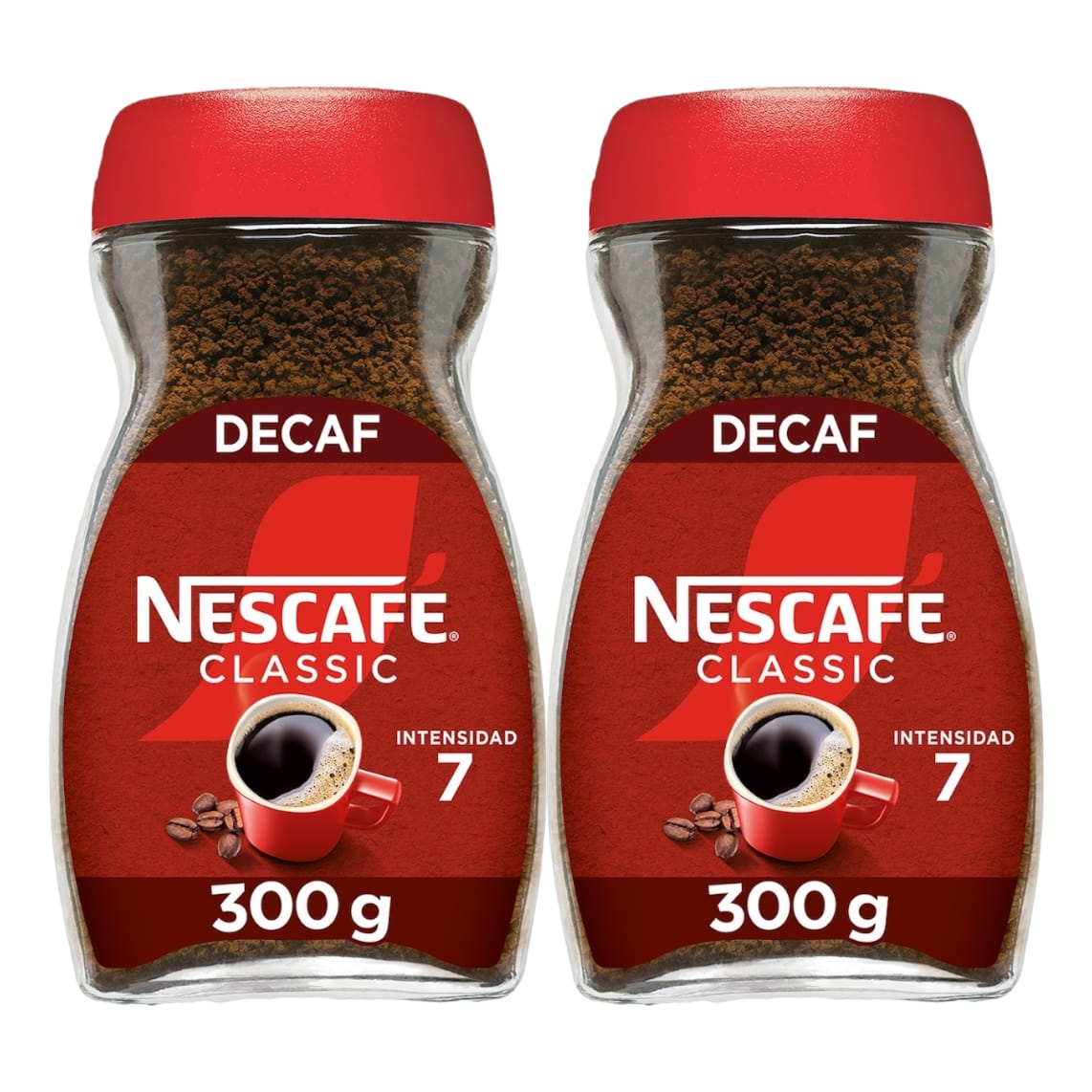 Café soluble descafeinado Nescafé Classic 300 g Pack 2ud