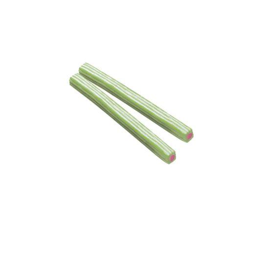 Vidal Golosinas. Rayaditos Sandía, regaliz relleno color verde. Bandeja de 200 unidades