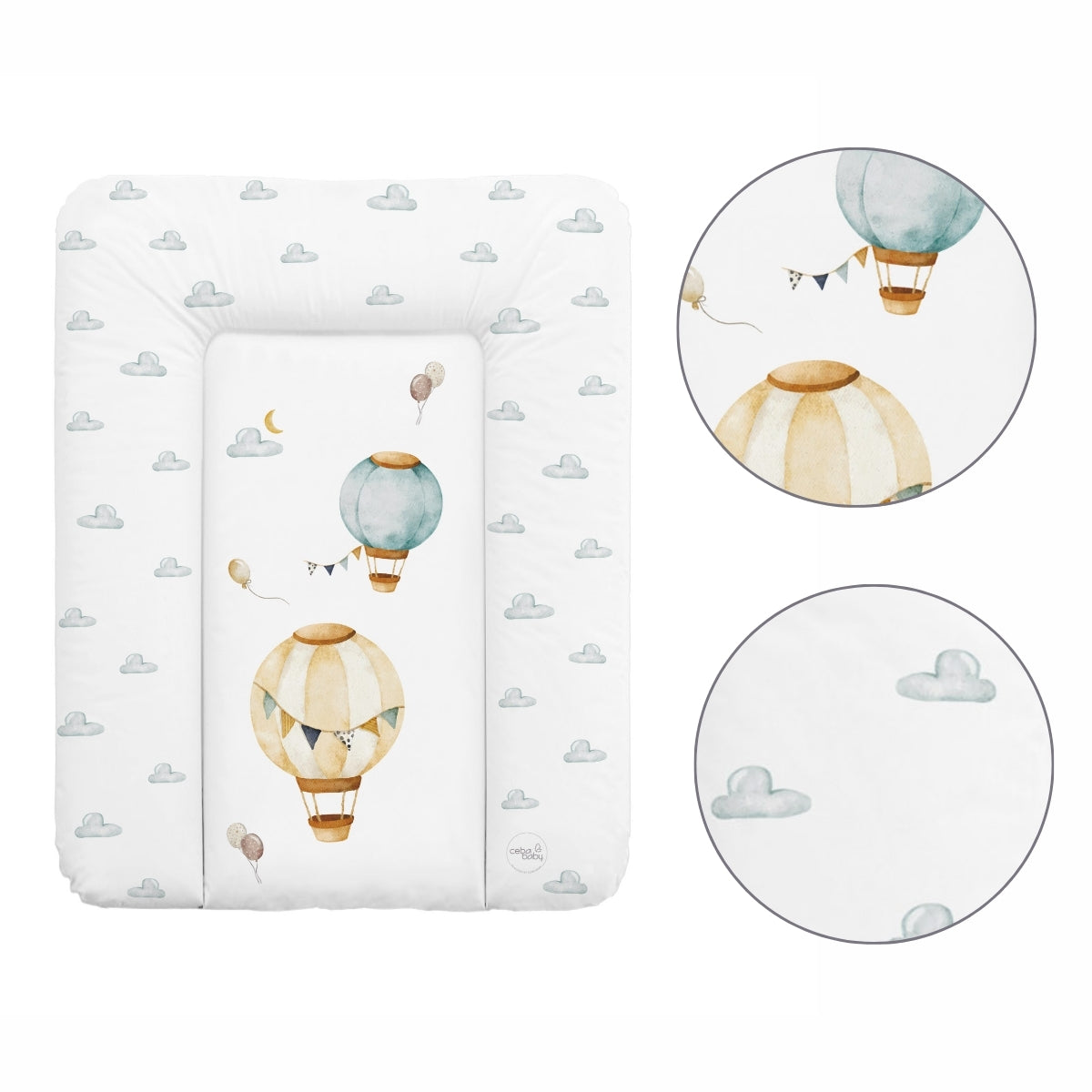 Ceba Baby Cambiador Blando para Cómoda T-S Basic - PVC Certificado - 50x70 Cm - Oeko-Tex Standard 100