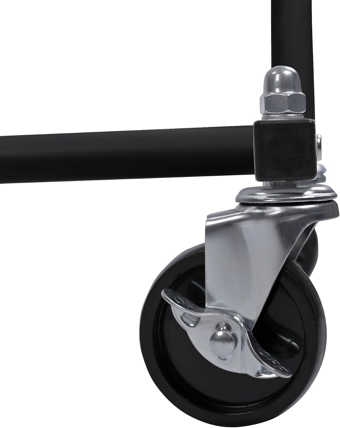 T-LoVendo Perchero Burro Extensible Ajustable con Ruedas con Barra y Estante Ropa Zapatos Bolsos Portátil