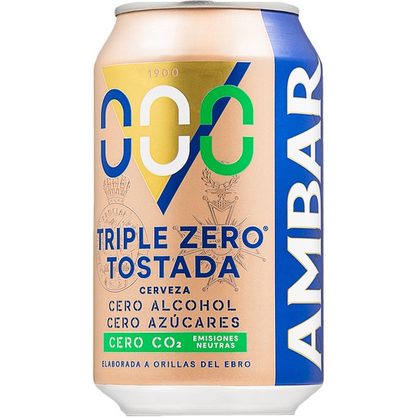 Ambar Tripple Zero Tostada 0% 24x330ml - Cerveza Tostada Premium