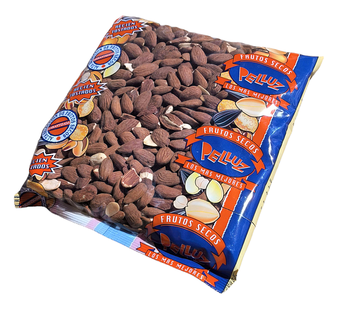 Almendra Tostada sin sal 1Kg ESPAÑA - almendra tostada con piel sin sal - pelluz