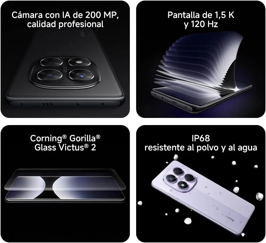 Versión Global Xiaomi Redmi Note 14 Pro 5G Smartphone MediaTek Dimensity 7300-Ultra 200MP AI cámara NFC 6,67 "pantalla AMOLED IP68