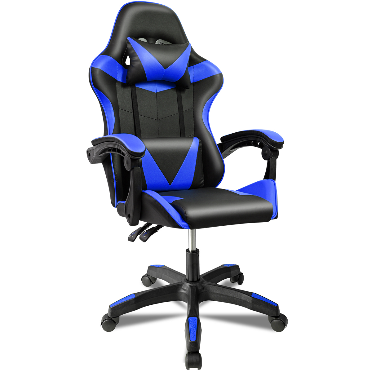 T-Lovendo - Silla Gaming con Cojín Lumbar y Cervical, Ergonómica, Regulable en Altura y Reclinable