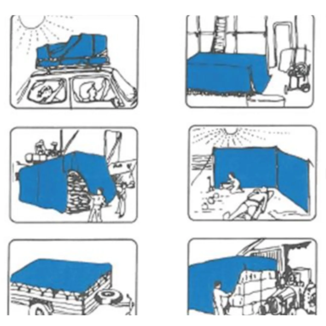 NAKLOE - Telone impermeabile universale - Copertura totale resistente - Per moto, auto, barbecue - Colore blu con occhielli rinforzati - Protezione pioggia e intemperie