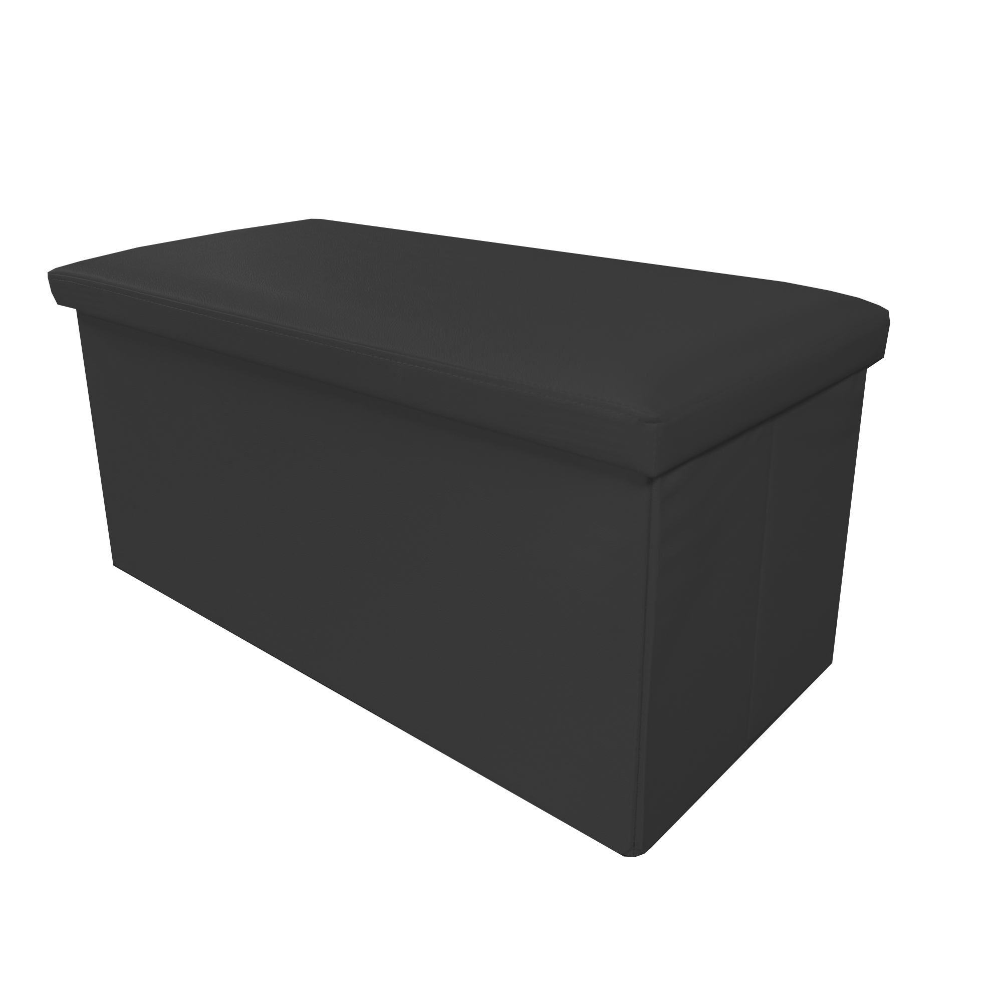 Puff Ottoman Rectangular Polipiel Plegable 76x38x38cm  Nyana Home  Gran Almacenaje  Estilo Otomano  Polipiel Resistente