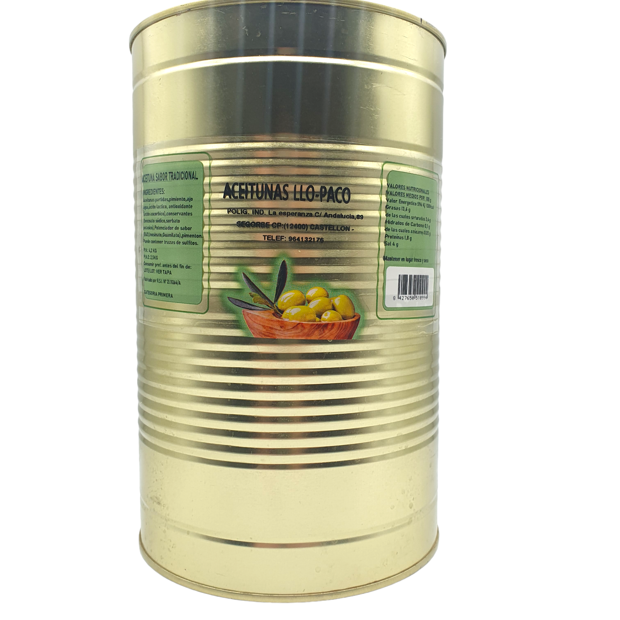 Aceitunas Sevillanas 3 Kilos Llo-Paco - Surtido de Variedades