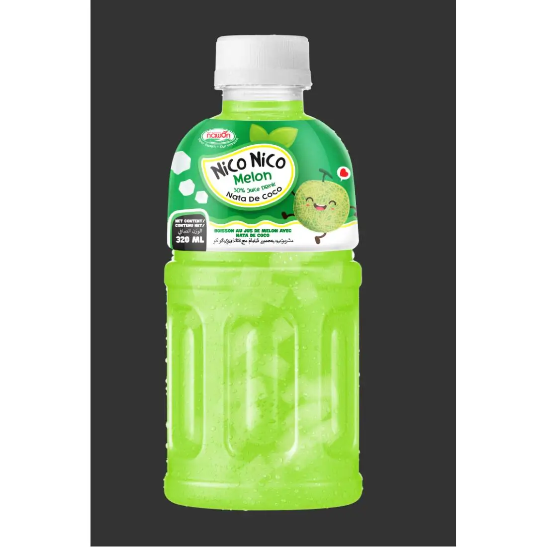 Nico Nico Bebida Nata de Coco - 10 unidades de 320ml cada una - Sabores: azul, fresa, mango y melón