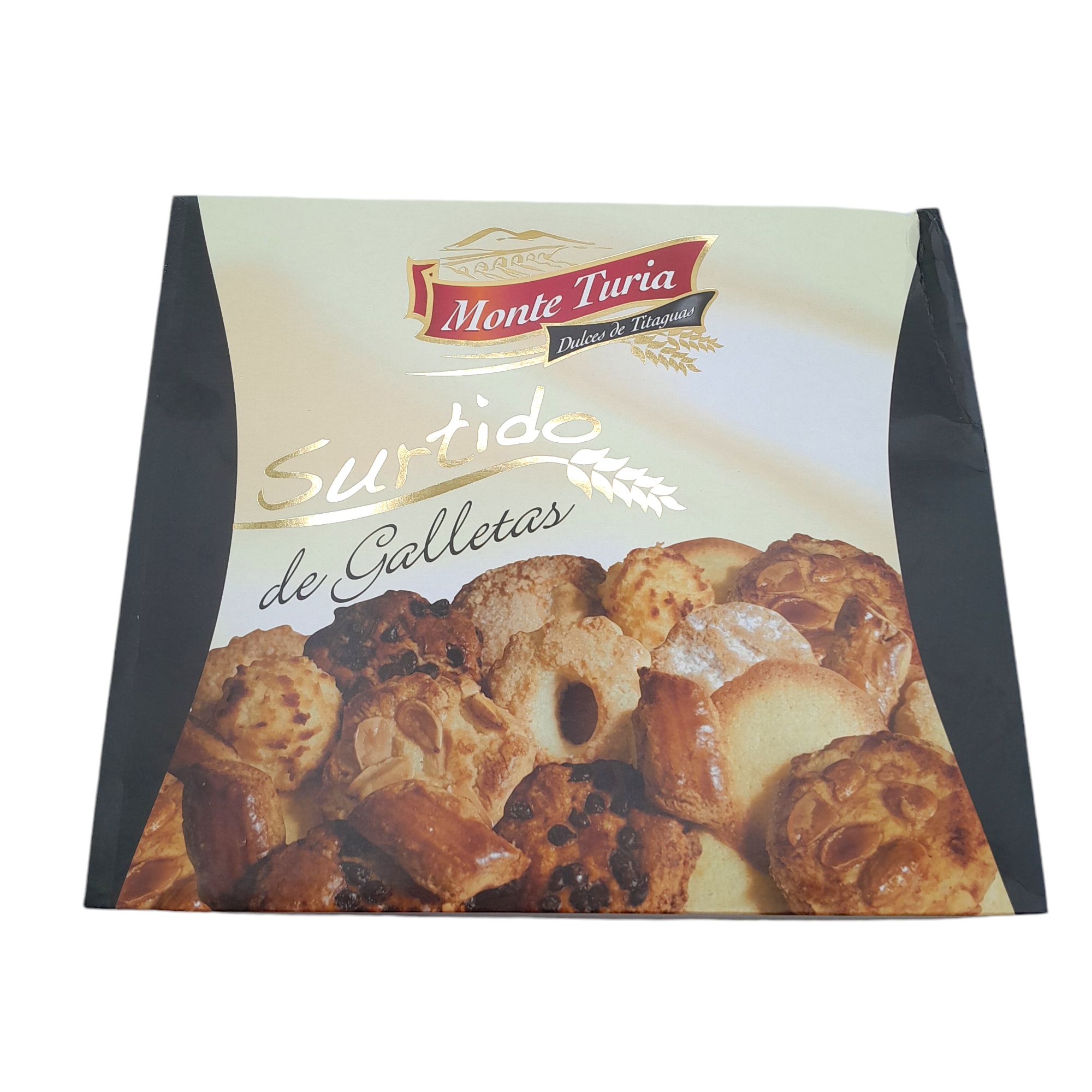 Surtido de Galletas MonteTuria - Caja de 2 Kilos o 1 Kilo - Galletas Chocolate - Galletas Almendra - Rosegones - Conquitos