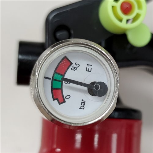 Extintor de polvo ABC 1 KG. eficacia 5A-34B-C con soporte plástico ANAF EX-PS1-X