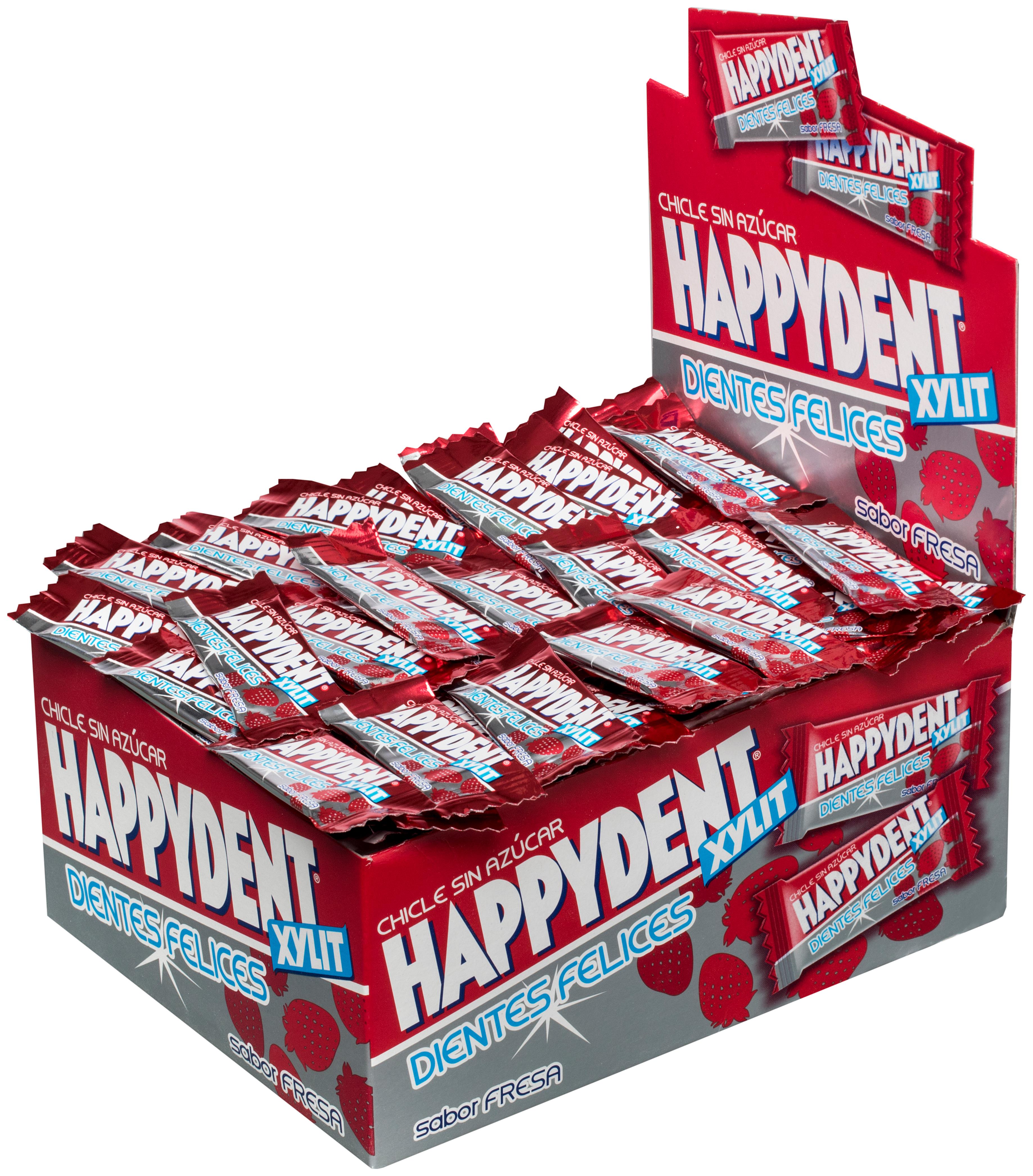 Chicles Happydent Sabores Surtidos - Chicle Happydent 200 Uniades - Chicles Fresa - Menta - Clorofila