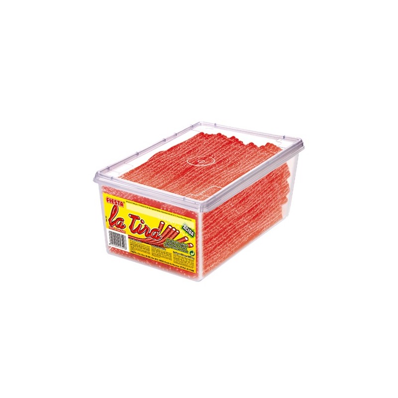 Fiesta Tira Ácida Relleno Fresa 60 Unds - Delicioso Sabor a Fresa