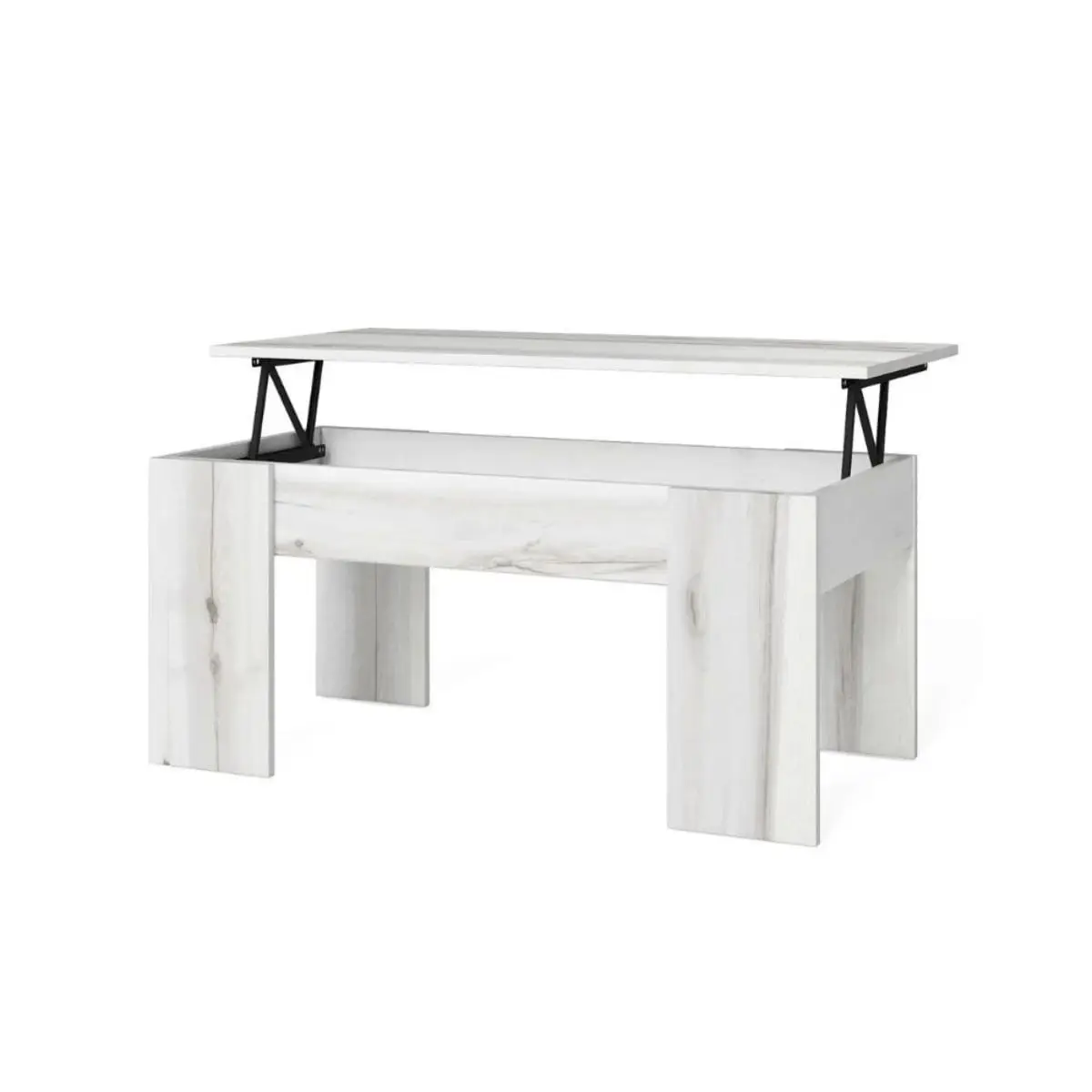 Tavolino basso dal design moderno con vano portaoggetti-45x100x50 cm