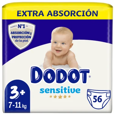 Pañales Dodot Sensitive Extra Talla 3+ (56 Uds.) Dodot