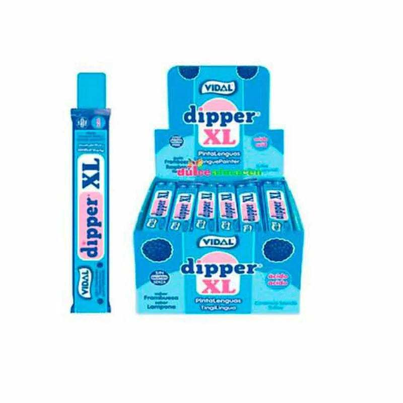 Dipper Caramelos Masticables Vidal Sabor Frambuesa, Estuche 100 Unidades Sin Gluten