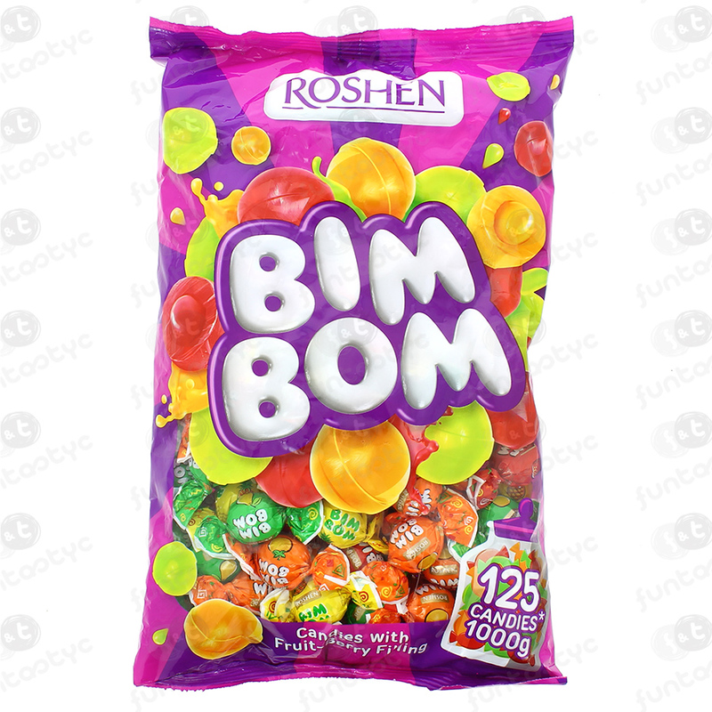 Caramelos Duros Frutales Roshen 1 Kg con Líquido Surtido