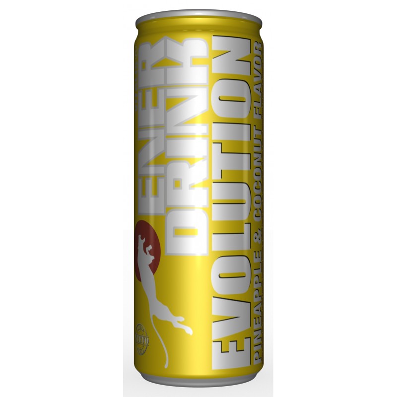 Enerdrink evolution bebida energetica Energy sabor Piña coco 250ml caja 24u sabor top mezcla