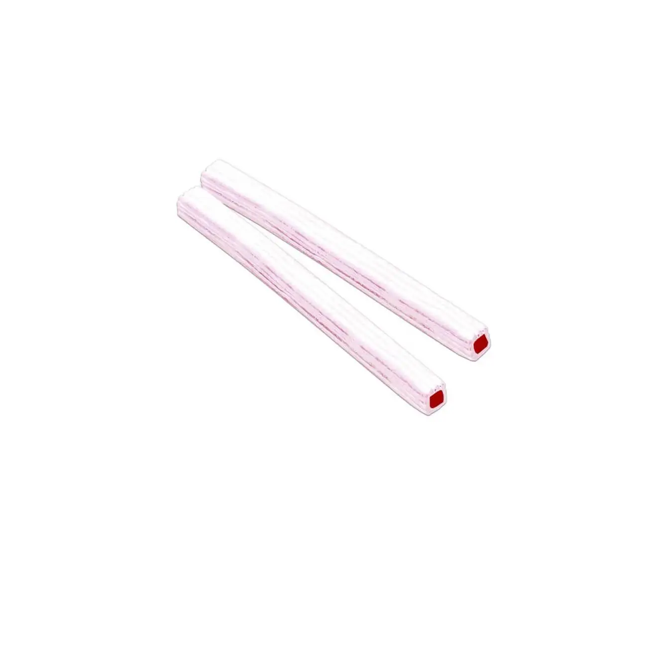 Vidal Golosinas. Rayaditos Fresa Nata, regaliz relleno color blanco y rosa. Bandeja de 200 unidades