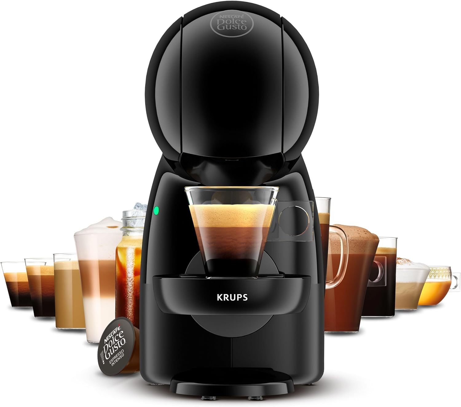 Cafetera  Dolce Gusto KRUPS Piccolo XS  NEGRA, Máquina de café en cápsulas, KP1A3B
