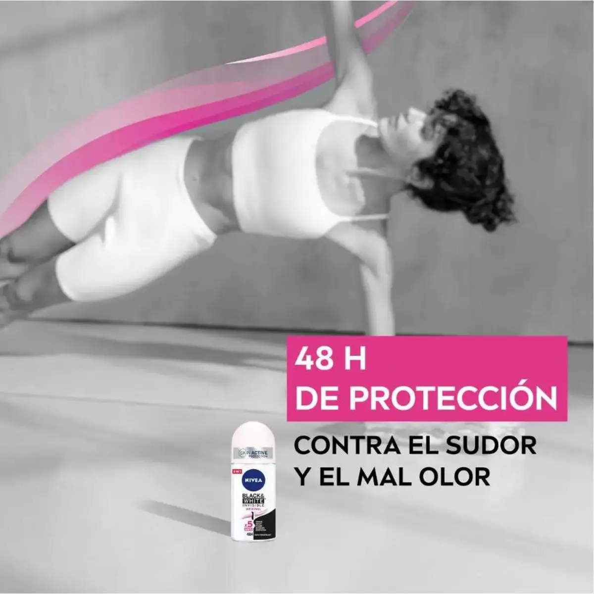NIVEA Savings Pack - Black & White Invisible Original Roll on Desodorizante para mulher 50ml x 6 unidades.