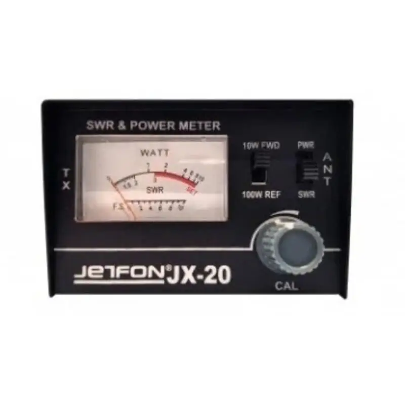 Medidor de Ondas Estacionarias y Watímetro - Mide la Señal en Antena de Emisoras - Frecuencia de 1,5 a 150 Mhz - Potencia de 0-10 y 0-100W - Conectores SO-239 - Impedancia de 50 Ohms