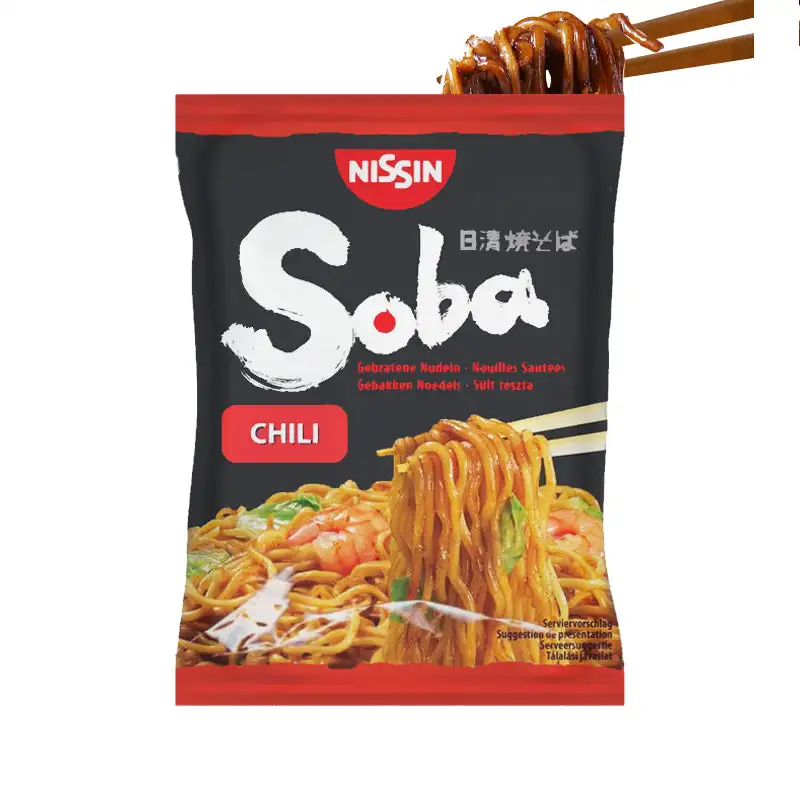 ASIAMARKET Nissin Soba Ramen Fideos Instantáneos Fritos Sabor a Yakisoba  Chili, Sabor a Yakitori Pollo, Sabor a Teriyaki Wok, 1 o 3 o 5, Enviado Desde España.