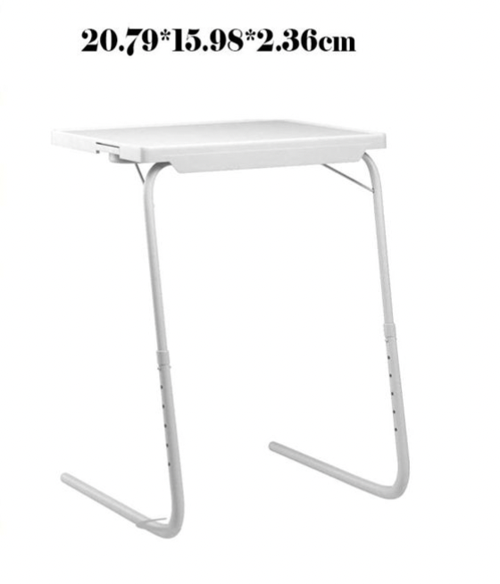 Tavolino pieghevole portatile regolabile multifunzione, dimensioni: 42x31 cm, tavolo pieghevole multiuso, per camera, soggiorno, sala da pranzo, ufficio.